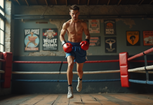 Les cinq meilleurs exercices de corde à sauter pour les boxeurs Jeune boxeur sautant à la corde dans une salle de gym