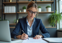 Société d’affacturage : comment choisir la meilleure option pour votre entreprise Femme d'affaires en réunion dans un bureau moderne