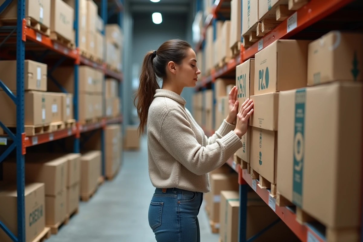 Femme vérifiant les mesures d