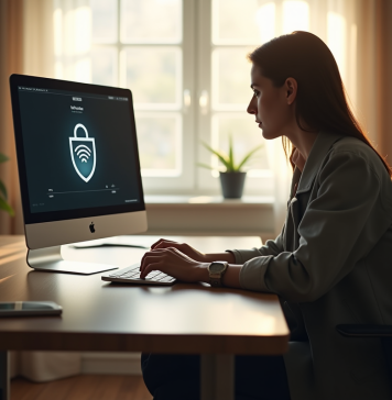 Vérifier si vous utilisez un VPN : étapes simples et rapides à suivre Personne travaillant au bureau avec VPN sur son ordinateur